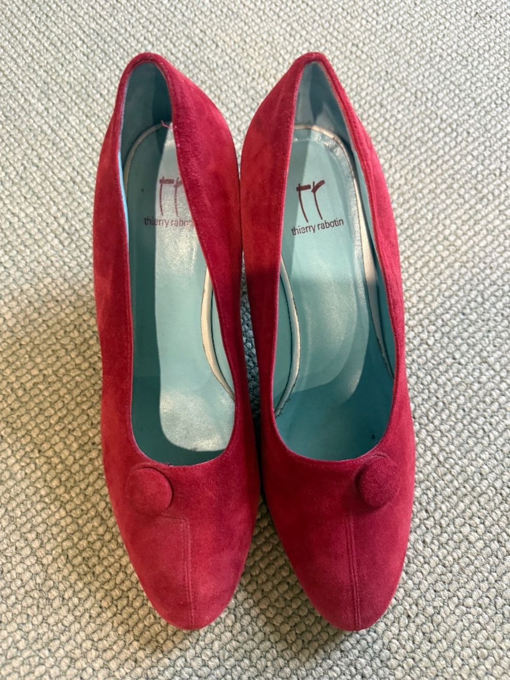 Thierry Rabotin red suede pumps Size 39.5